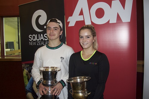 Resized Jamie Oakley and Abbie Palmer - AON New Zealand Junior Open Winners 2016